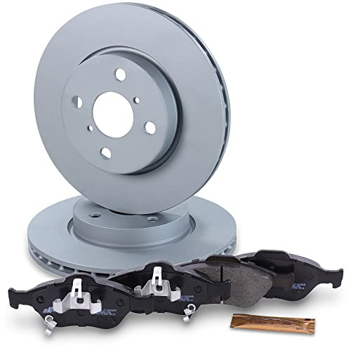 BESTPRICE Juego de frenos eje delantero incl. discos de freno ventilados Ø 258 mm + pastillas de freno delanteras, compatible con TOYOTA YARIS (_P13_), YARIS (_P9_)