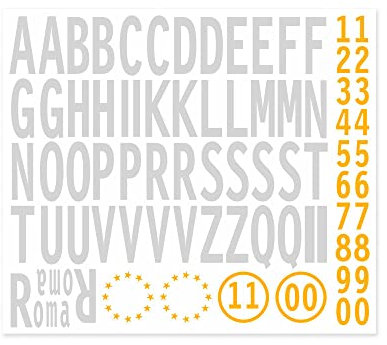 4R Quattroerre.it - 1203 - Kit Lettere Adesive Targa, Provincia + Anno