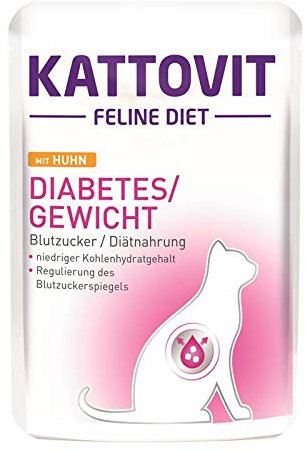 Finnern KATTOVIT Diabetes/Gewicht Huhn | 24x 85g Katzenfutter nass