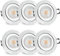 SSC-LUXon 6er Set RW-2 Bad Einbaustrahler GU10 LED - inkl. wechselbarem LED GU10 3W warmweiß - 6x Spot gebürstet rund IP44 Bad & Küche
