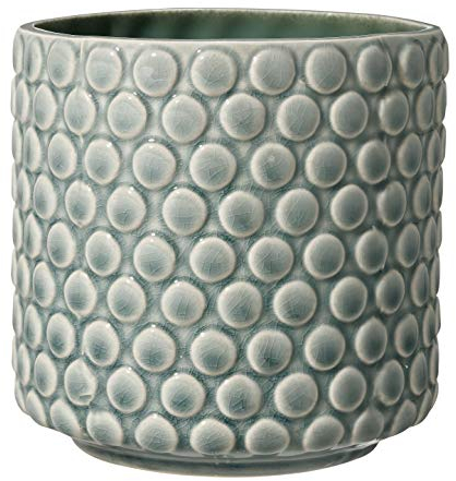 Bloomingville DOT Blumentopf Pflanzgefäß Deko Pflanzgefäße Farbe Indoor Retro Kreativ S (12,5 cm Ø) Grün Keramik
