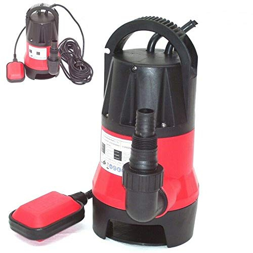 Smutsvatten dykpump 400 W smutsvattenpump trädgårdspump vattenpump 44324, dykpump, upp till Ø 5 mm främmande kropp, 7 500 l/h flödesfunktion, flytarknapp, handtag, 10 m kabel