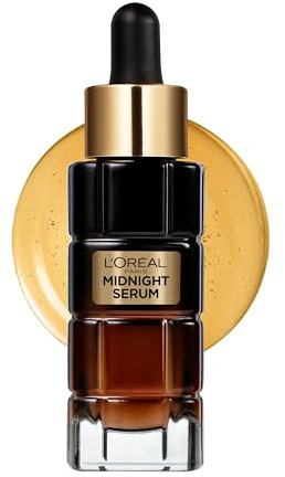 L'Oréal Paris, Siero Viso Midnight, Per Pelli Mature, Azione Anti-Età, Incarnato Levigato e Rughe Ridotte, Con Complesso Antiossidante e Vitamina E, Age Perfect Renaissance Cellulaire, 30 ml