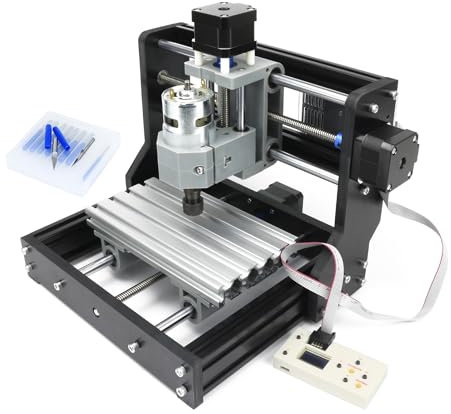 RATTMMOTOR CNC 1610 PRO 3 Axis GRBL Control DIY Mini CNC Router Machine Kit with Offline Controller and 14pcs ER11 Collets for Cutting Wood, Plastic, Acrylic, PVC, PCB