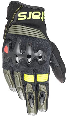 Alpinestars Motorradhandschuhe kurz Motorrad Handschuh Halo LT Handschuh kurz grün S, Herren, Enduro/Adventure, Ganzjährig, Leder/Textil