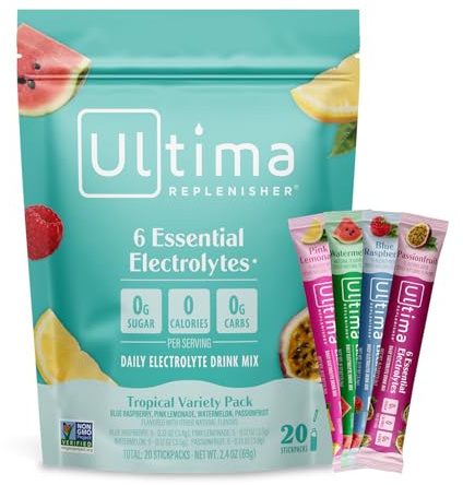Ultima Replenisher Tropical Variety Electrolyte Packets, 20 Stickpacks