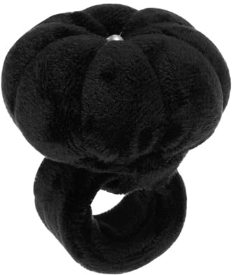 QUARKZMAN Cuscini per Spille da Polso per Cucito, Supporto per Aghi, Pincushions con Cinturino Regolabile Adatti a Tutte le Misure del Polso per Cucito, Quilting, Ricamo, Nero