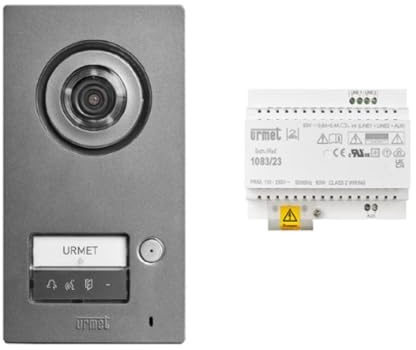 Kit monofamiliare Urmet pulsantiera monofamiliare Mikra2 + alimentatore 2Voice - 1784801