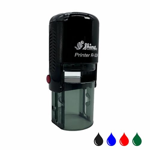 Personalisierter Stempel mit Wunschtext - selbstfärbender Stempel als Namensstempel, Adressstempel, Firmenstempel zu verwenden (Ø=24mm)