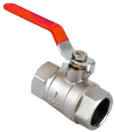ODSUPPLIES 3/4 Red Lever Ball Valve - Brass Body, BSP Threads, EN331, WRAS Approved