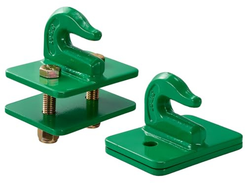 VEVOR 3/8 tum traktorhinkkrokar grad 70 smidda stål 2-pack bult på greppkrokar slitstark montering med stödplatta, maximal brottstyrka 6,8 kg, kompatibel med traktorhink, husbil, pickup, lastbil
