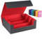 Rinhtma Karten Aufbewahrungsbox,Trading Card Box,Sammelkarten-Aufbewahrungsboxen für 1800+ Karten,mit 24 Verstellbaren Kartentrennern,für MTG YuGiOh und Sports Karten (Schwarz und Rot)