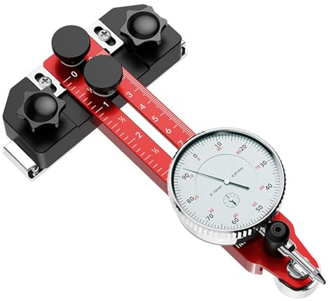 Kalibrator för Justering Av Bordssågar, 0-120 Mm Justerbar Digital Bordssågsmätare med Mätklocka, Tunna Räfflade Stickbordssåg Jigguide Träbearbetningsverktyg Bordssågstillbehör