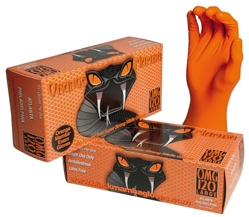 CBM Gant Black Mamba nitrile orange Std - Boîte de 100 Taille XXL - 10/11 - Gants de travail