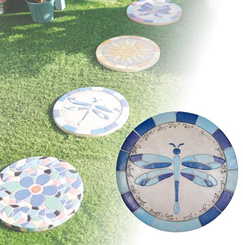 SBJKLYRN Pietra calpestabile da Giardino， Pietre Decorative for Giardini, sentieri, aiuole e Cortili, Resistenti alle intemperie e Vivaci.(Dragonfly)