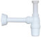 Schläfer 4396101 Sifone Universale per Lavabo Bagno e Cucina, Scarico Lavandino in Polipropilene, Raccordo G 1 1/4”, Tubo Attacco a Muro Ø 32mm, Sifone a Bottiglia, Colore Bianco