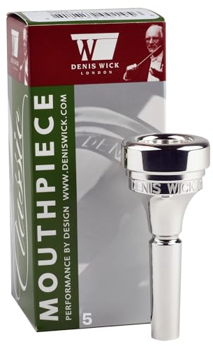 Denis Wick Classic Tenor Horn Mouthpiece Silver Plated, 5883-5 - V-Type Design for Focused Tone & Smooth Response - Tenor Horn Mouthpiece Accessories for Clear Articulation - 17.50 x 6.13 x 5.2mm