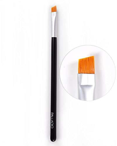 Palladio Angle Liner Brush, Tapered Makeup Brush, Precise Definition, Short, Stiff Brush, Perfect Detail, Flawless Straight Lines, Smooth Finish, Synthetic Natural Bristles, Comfortable Grip