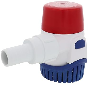 Rule Standard Bilge Pump 25DA- Not Automatic, Submersible, Marine Bilge Pump for Boats with Thermal Cut-Off, Check Valve, Low Amperage, 3/4 Threaded Ports, Ideal Boat Accessories - 500 GPH, 12V