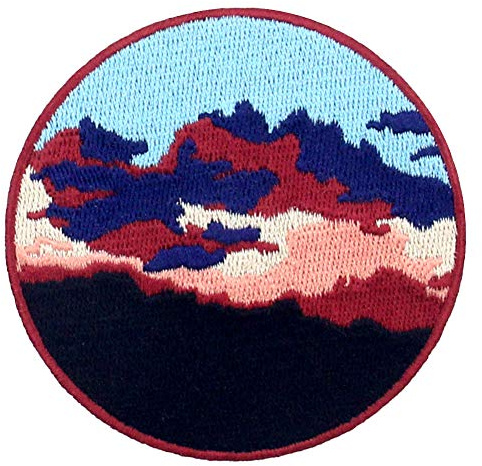 Aufnäher, bestickt, Design: Der Abendhimmel, Entdecken Sie Outdoor, zum Aufbügeln oder Aufnähen