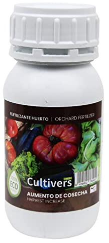 CULTIVERS Fertilizante Huerto Ecológico 250 ml, Abono Líquido para Hortalizas 100% Orgánico y Natural, Mejor Sabor, Mayor Calidad, Potencia el Crecimiento y Aumenta la Cosecha, Marrón