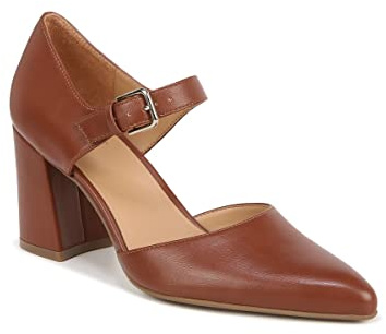 Naturalizer Womens Pixie Mary Jane High Heel Pumps Brazil Nut 9.5 W