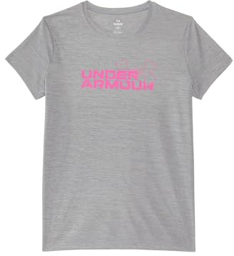 Under Armour T-Shirt à Manches Courtes avec Logo Tech Twist Wordmark pour Fille