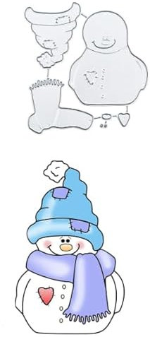 Silver Cutting Dies, Christmas Cutting Dies Metal Scrapbooking Embossing Stencils Snowman Stencils DIY Cards Drawing Stencil Album Scrapbooking