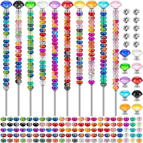 LSLYHTC 230 Pcs Premium DIY Fairy Wand Beaded Garden Stakes Kit