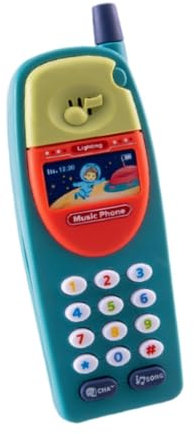 F Fityle Interaktives Baby-Telefonspielzeug, Baby-Telefonspielzeug, sensorisches Spielzeug, gefälschtes Kindertelefon für Kleinkinder, Jungen und Mädchen, Hellblau