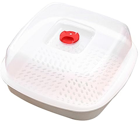 Veemoon Mikrowellen-dampfgarer Für Lebensmittel Küchen-reisgericht-dampfgarer Mit Deckel Vielseitiger Dampfgarer Für Fisch Und Knödel Praktischer Dampfgarer Für Mikrowelle