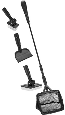 Outils de nettoyage pour aquarium | Nettoyant pour petits aquariums | Accessoires de nettoyage réutilisables avec éponge, brosse et grattoir à algues pour terrarium, paludaire et aquariums