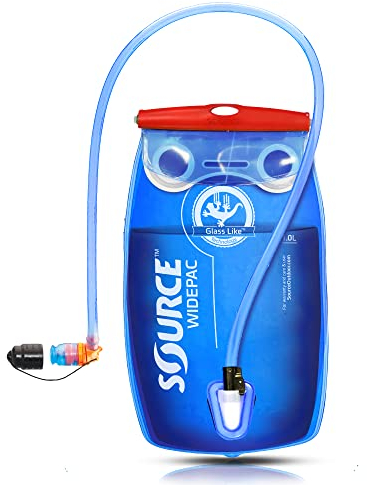 Source Wasserbehälter Widepac Trinkblase, transparent/Blau, 1.5 Liter