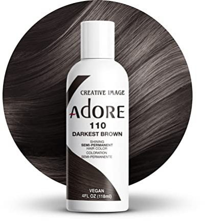 Adore, tinta per capelli semipermanente brillante, 110 castano scuro (Darkest Brown)