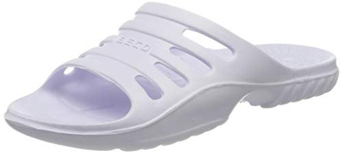 BECO Pantoletten, Badelatschen Unisex, Mules Hombre, Blanco (Weiß 1), 43 EU