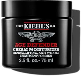 Kiehl's Age Defender Cream Moisturiser: Firming Moisturiser for Men with Linseed Extract, Reduces the Appearance of Wrinkles, 75Ml