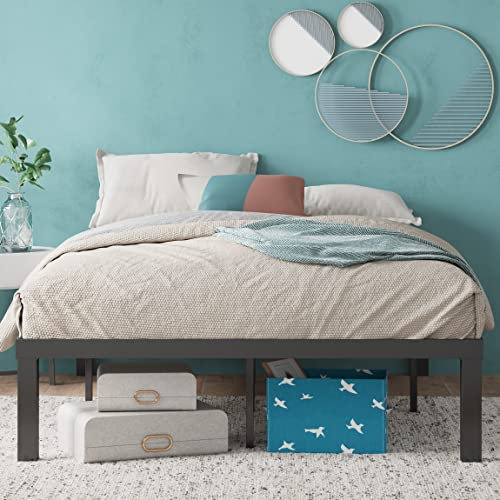 ZINUS Luis 16 Inch QuickLock Metal Platform Bed Frame, Mattress Foundation with Steel Slat Support, No Box Spring Needed, Easy Assembly, Full, Black