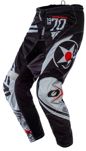 O'NEAL | Motocross | Enduro MX | Passar för maximalt rörelseomfång, lätt, andningsbar och hållbar design | Element Squadron V.22 | Vuxen | Svartgrå | Storlek 28/44