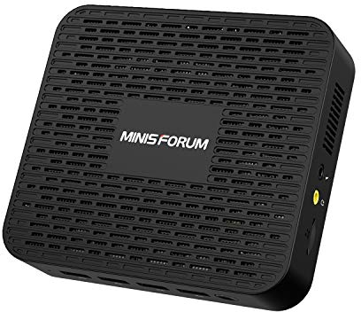 MINISFORUM GK41 Mini PC 8GB DDR4 128GB SSD con procesador Celeron J4125 Quad Core (hasta 2.7GHz) Mini computadora de Escritorio 4XUSB3.0 Puertos 2XGigabit Ethernet 4K HDMI/DP WiFi Dual BT4.2