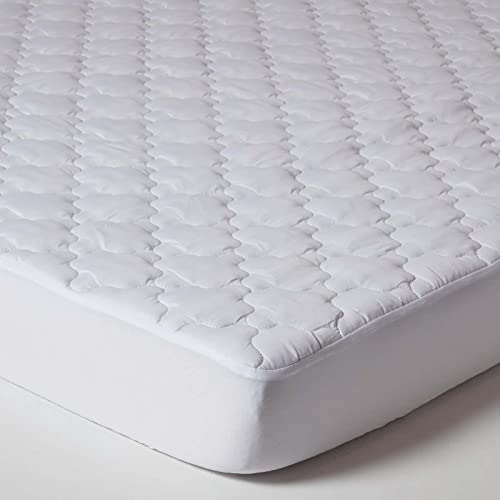 HOMESCAPES Premium Matratzenschoner 160x200 cm, super-Dicke Matratzenauflage mit Spannumrandung, hypoallergen