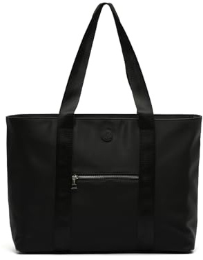 MISAKO Austeru bolso shopper grande en nylon con bolsillo para tablet Mujer - Austeru Negro 32 X 49 X 13 cm