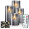 UCAMP 4 Piezas Velas Led Efecto Llama,Velas Eléctricas con Luz Parpadeante con Mando a Distancia,Velas Eléctricas Parpadeantes para Bodas,Fiestas,Vacaciones,Decoración Del Hogar Al Aire Libre