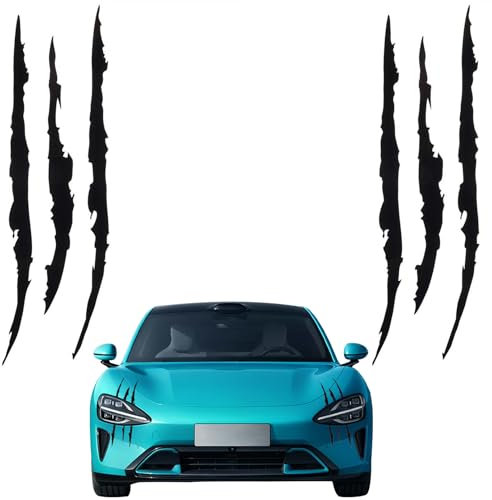 2 Stücke Auto Aufkleber,Monster Klaue Aufkleber,Autoaufkleber,Augenbrauen Scheinwerfer Aufkleber,Auto Wasserfeste Auto Tuning Dekoration,Auto Sticker Groß,Für All Auto Car