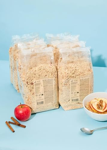 KoRo - Porridge mela e cannella bio 10 x 1 kg - vegan - aromatico e dolce - veloce da preparare