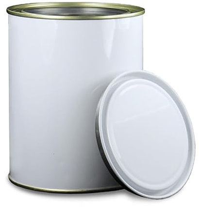 Empty 1L Metal Paint Bucket Tin Can Complete With Lid, 1000ml Storage Container for Solvent Paints