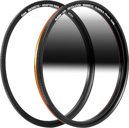 Kase Wolverine Revolution Magnetic Reverse Grad ND8 3 Stop Shockproof Tempered Optical Glass Sunset Filter & Adapter (49mm)