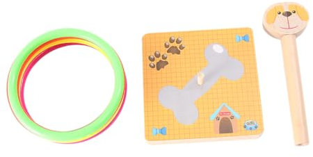 Yardwe Lustige Wurfringe Ringwurfspiele Wurfringe Kind Ringspiel Für Hölzern Colorful