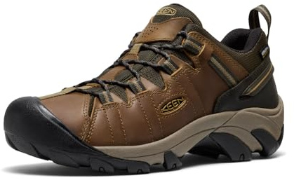 KEEN Men's Targhee 2 Low Height Waterproof Hiking Shoes, Martini Olive/Khaki, 10.5 Wide
