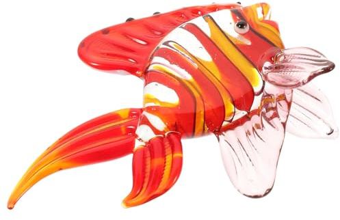 Artibetter Figurine Poisson Vitrail Décor Maison Verre Ornement Marin Coloré pour Bureau et Salon Cadeau Original et Élégant