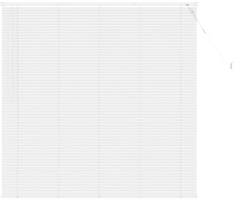 vidaXL Store Vénitien Blanc 150 x 140 cm 25 mm PVC, Solution Moderne de Stores vénitiens, durables pour Bureau à Domicile, Filtration de lumière réglable, Protection de la Vie privée